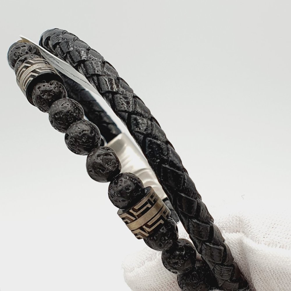 Beads & Leather Bracelets for men, MO112 - Picture 3 of 16